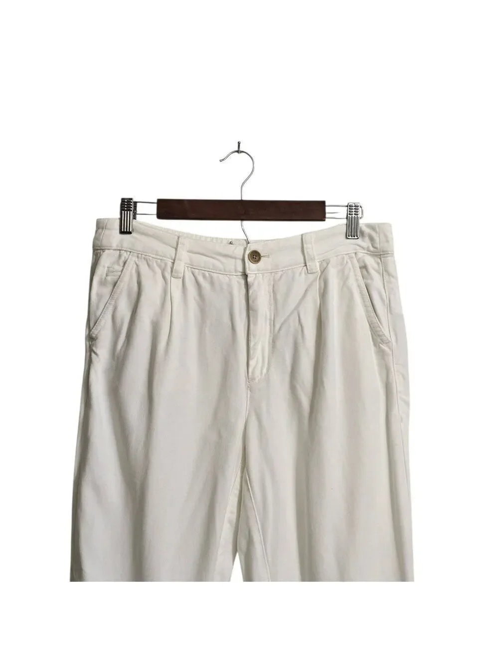 Anthropologie Scout Mid-Rise Pleated Tapered Ankle Pants Sz 28